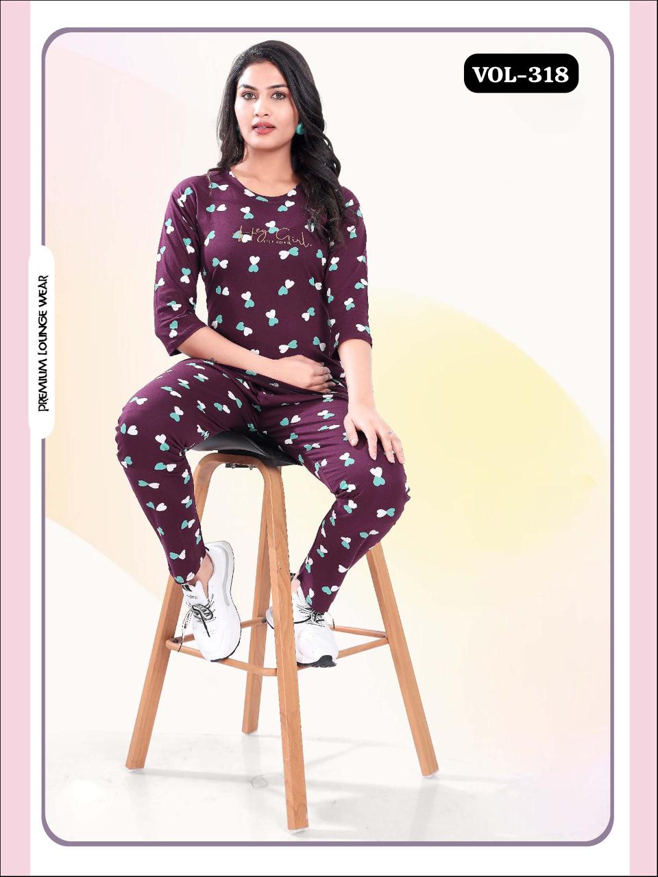 Vol Dk 318 Summer Special Night Wear Cord Set Night Suits Wholesalers In Delhi
